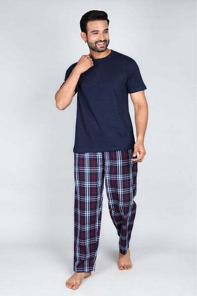 Victor and Jane Mens Premium 2pc Loungewear Set Knit & Woven