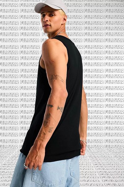 Nike Sportswear Cotton Festival Tank Black Cotton Casual Style Undershirt Black
