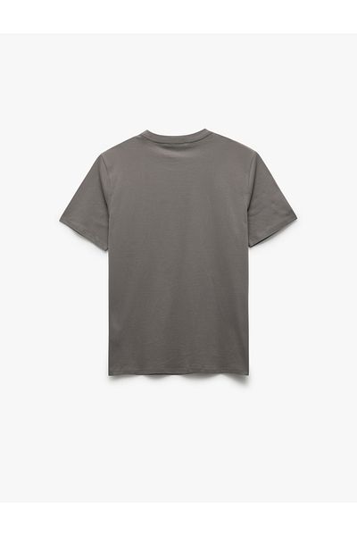 Koton Crew Neck Pocket Regular Fit Cotton Short Sleeve Men's Basic T-Shirt
