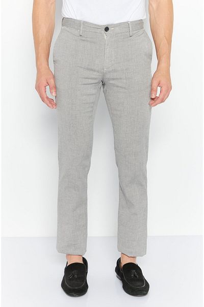 Trussardi Jeans Men Regular Fit Plain Chino Pants, Grey