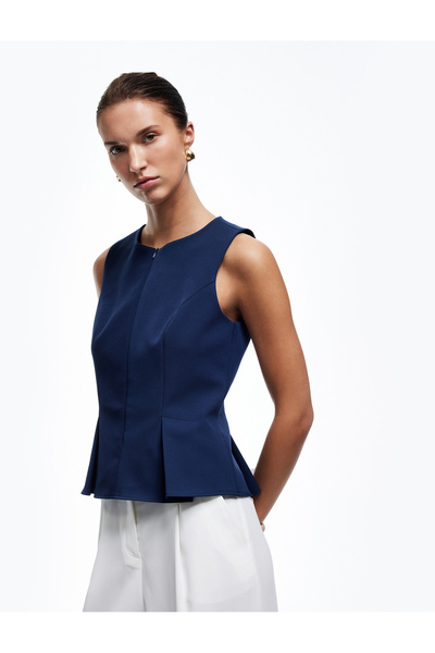 Koton Жилет без рукавів на блискавці з вирізом горловини