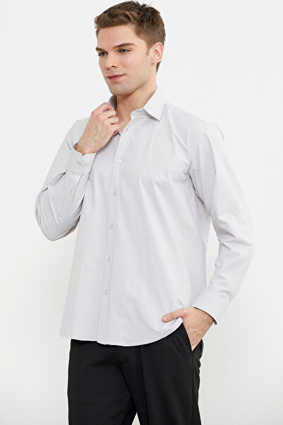 Sementa Бавовняна класична сорочка з довгими рукавами - сіра