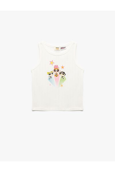 Koton Licensed Powerpuff Girls Printed Sleeveless Crew Neck Tank Top
