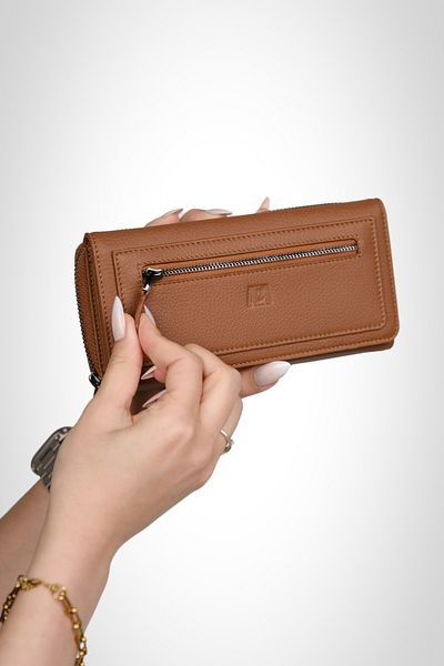 MFT Leather Design Дамски портфейл с цип от естествена кожа Quartz 2718