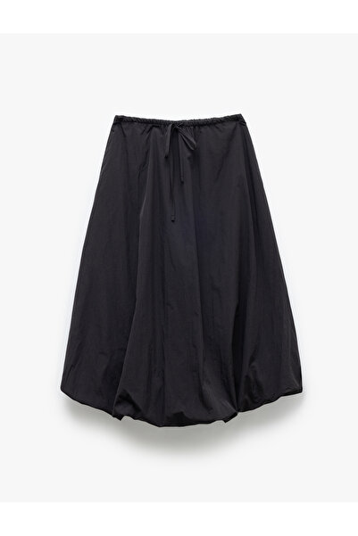 Koton Beli Bağcıklı Paraşüt Kumaş Uzun Balon Etek