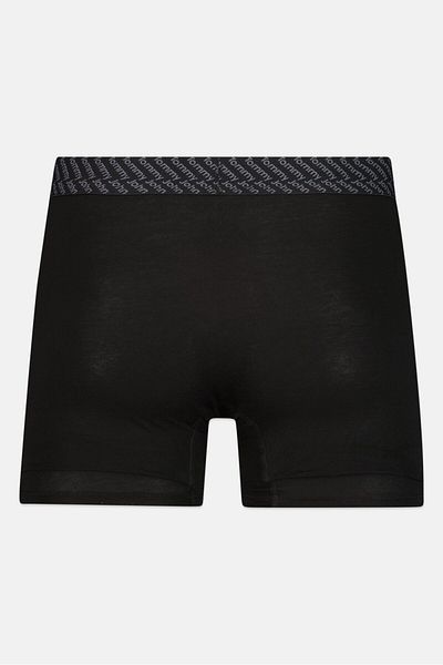 Tommy John Men 2 Pieces 6 Inseam Brand Logo Boxer Briefs, Black