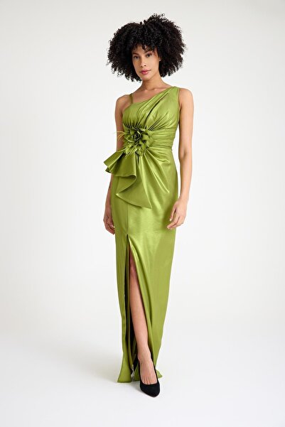 MAXXE 6070SIV SIVAMA SATEN ELBİSE