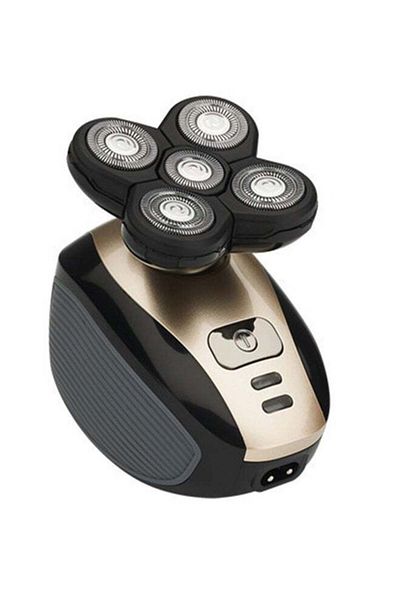 COOYA Portable Head Shavers for Men, 5 in 1 Electric Razor with Rechargeable Battery, Hair Clipper(Gold)