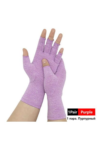 loogdeel M Purple 1 Pair Compression Arthritis Gloves Wrist Support Joint Pain Relief Hand Brace Women Men Th