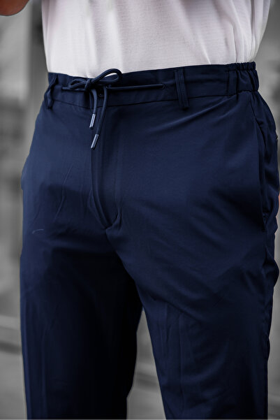 Pobudo Jogger Paraşüt Kumaş Lacivert Renk Erkek Pantolon