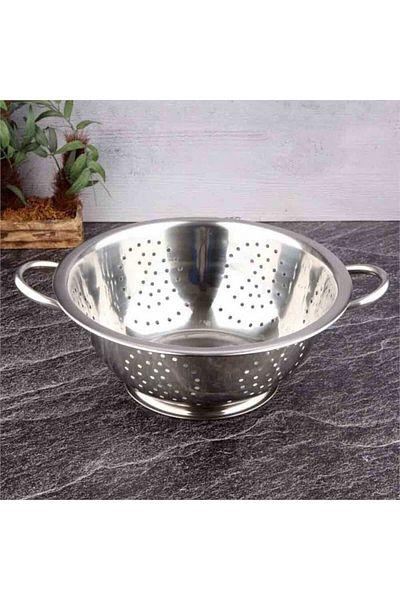 Jet's Home 30 cm Steel Strainer Stainless Pasta, Fruit and Vegetable Strainer