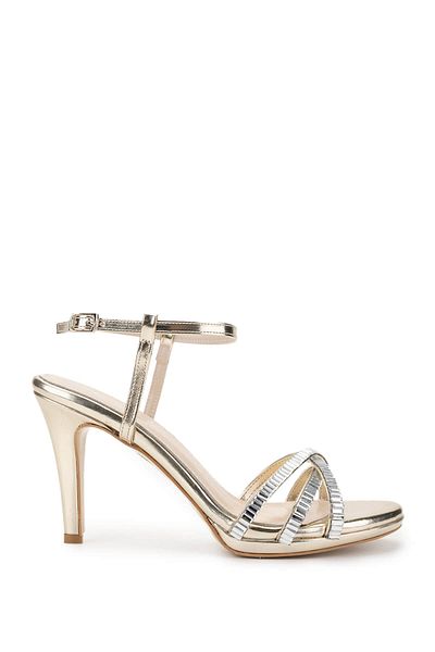 Tamer Tanca Women's Vegan Gold Heeled Shoes