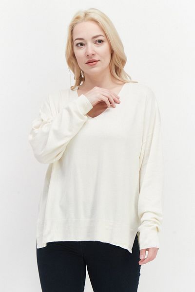 French Connection Women V Neck Long Sleeve Sweater, Off White