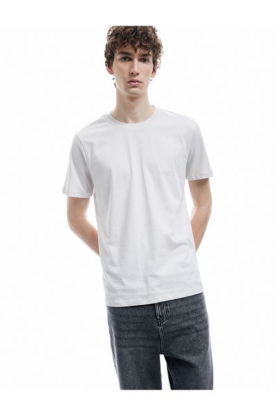 Koton Cotton Short Sleeve Crew Neck Men's Basic T-Shirt