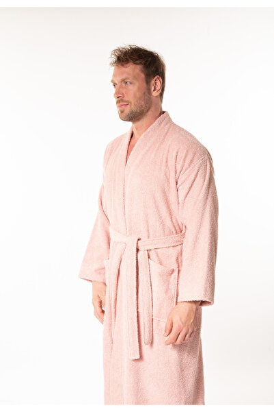 Minteks Ανδρικό μπουρνούζι με γιακά κιμονό 100% βαμβάκι - Minteks Home