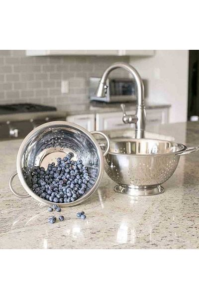 Jet's Home 30 cm Steel Strainer Stainless Pasta, Fruit and Vegetable Strainer