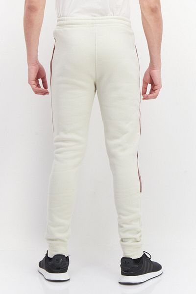 Burnside Men Moderm Fit Colorblock Jogger Pants, Cream/Grey Combo