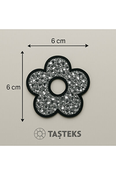 Taşteks TAŞLI Ütülenebilen veya Sticker Olarak Kullanılabilen Çiçek Modeli