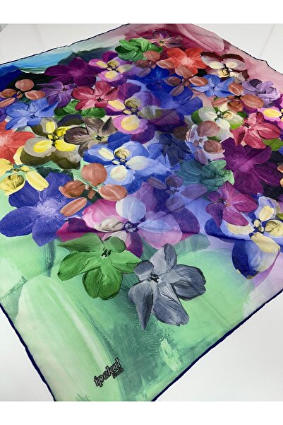 İpekal Fresh Soft Pamuk Шарф - 05078 90 x 90 09 Saks - Зелений