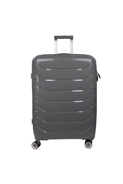 OEM Large XL travel trolley, StowAway, 4 double 360 ​​degree wheels, PP, combination lock, Grey, 51x29.5x70cm