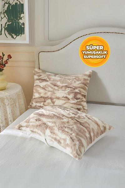 Evlen Home Collection SoftWell Velikan - 50x70 cm Πράσινη Φουντωτή Λούτρινη Κλειδαριά Μαξιλαριού