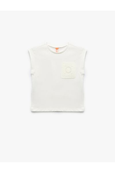 Koton Crew Neck Cotton Pocket Detailed Sleeveless T-Shirt