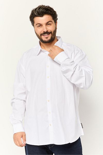 French Connection Men 2 Pieces Regular Fit Long Sleeves Solid Casual Shirt, White