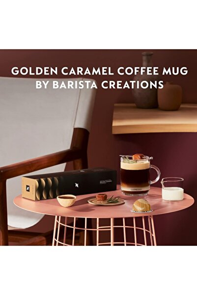 Nespresso Capsules Vertuo, Barista Flavored Pack (Golden Caramel)