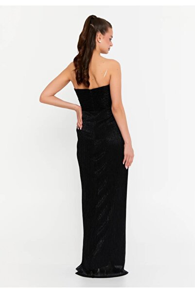 MAXXE 6000STU STRAPTEZ MOONLİGHT SİMLİ TÜL ELBİSE