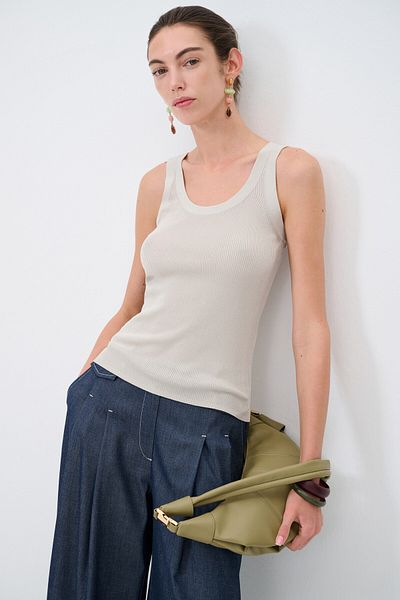 adL Sleeveless Knitwear Tank Top