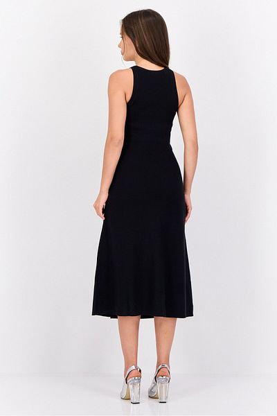 Esprit Women Ribbed Midi Dress, Black