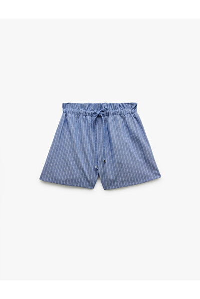 Koton Viskon Karışımlı Beli Bağcıklı Mini Boxer Şort