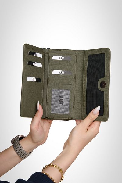 MFT Leather Design Quartz 2718 Genuine Leather Zippered Women's Wallet