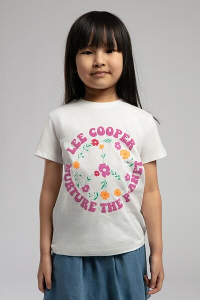 Lee Cooper Imelda Girl's T-Shirt Ecru