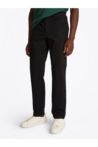 Tommy Hilfiger Tommy Hilfiger Men Black Denton Stretch Cotton Straight Chinos