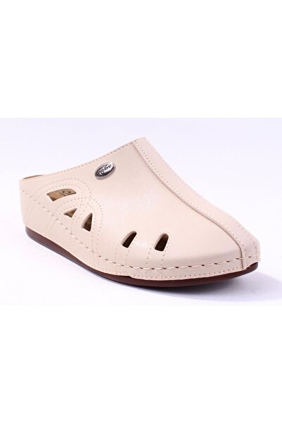 Dza37-1801Women's Closed Orthopedic Toe Slippers in Beige Casual