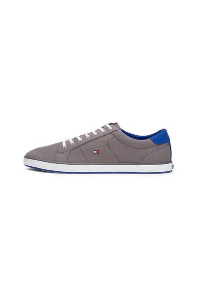 Tommy Hilfiger Tommy Hilfiger Men Steel Grey Canvas Lace Up Sneakers