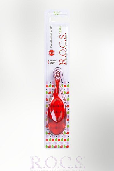 R.O.C.S. Baby Soft Soft Toothbrush 0-3 Years Old (1 Pc Red)