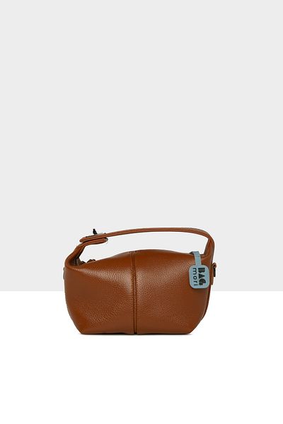 Bagmori Tan Women's Real Leather Mini Oval Bag m 000008596