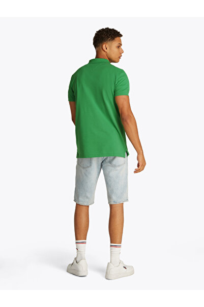 Tommy Hilfiger Tommy Hilfiger Men Coastal Green Slim Placket Polo T-Shirt