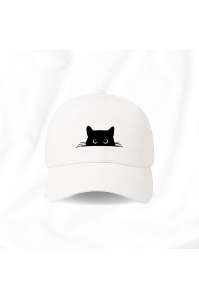 Touz Moda Washable Vintage Black Cat Printed Unisex Hat