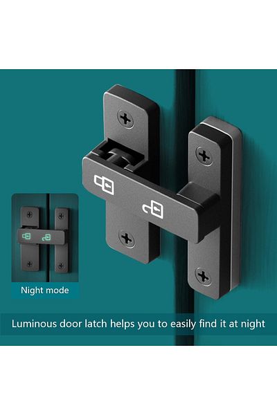 fulina Heavy-Duty Flip Latch Lock,90 or 180 Sliding,Easy Installation Keyless Entry,for Bathroom,Kitchen