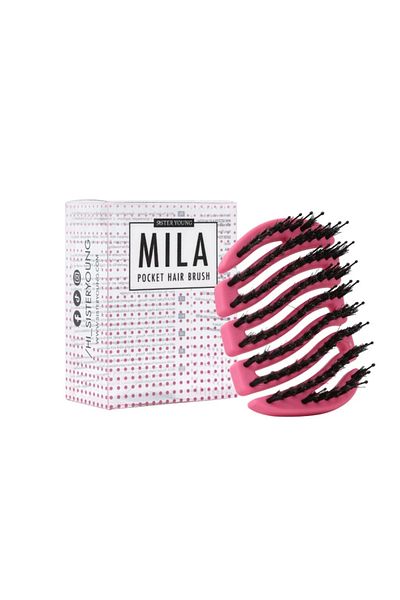 SISTER YOUNG MILA POCKET FUCHSIA BV - Mini brush with wild fuchsia bristles