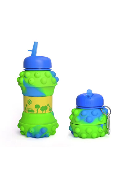 mrpurple Accordion Water Bottle with Pop-It Detail