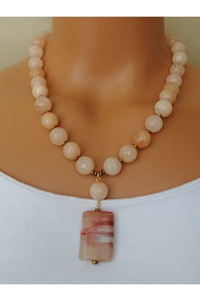 LemaStone Natural Stone Pendant - Aa Quality Agate, Designed with Ceyt 12 mm Facet and Hematite Stone