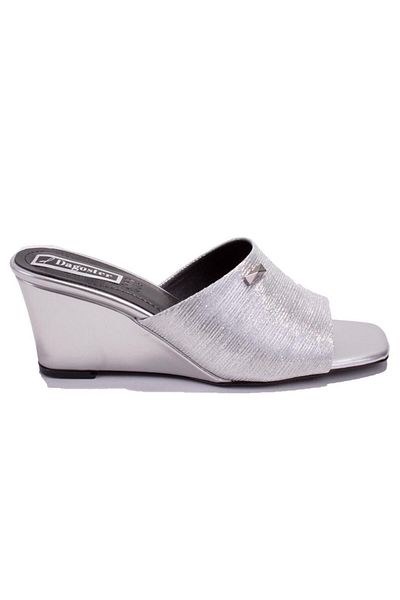 DAGOSTER DZA07- 108524344   Papuci de damă cu talpă cu pană argintie cu toc