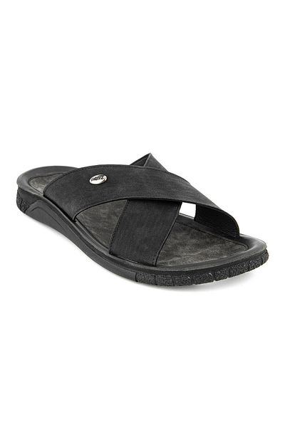 WALKONT 33301-430 ΜΑΥΡΗ Ανατομική Σόλα Ανδρικές Παντόφλες