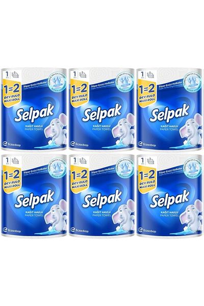 Selpak Paper Towel (3 Layer) Giant Roll (Set of 6)