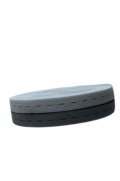 Polat Gipe İplik 1.5 Cm Örme Beyaz İlikli Bel Lastiği 5 Metre