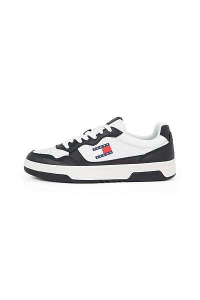 Tommy Hilfiger Tommy Hilfiger Men Ecru Leather Mix Embossed Cupsole Sneakers